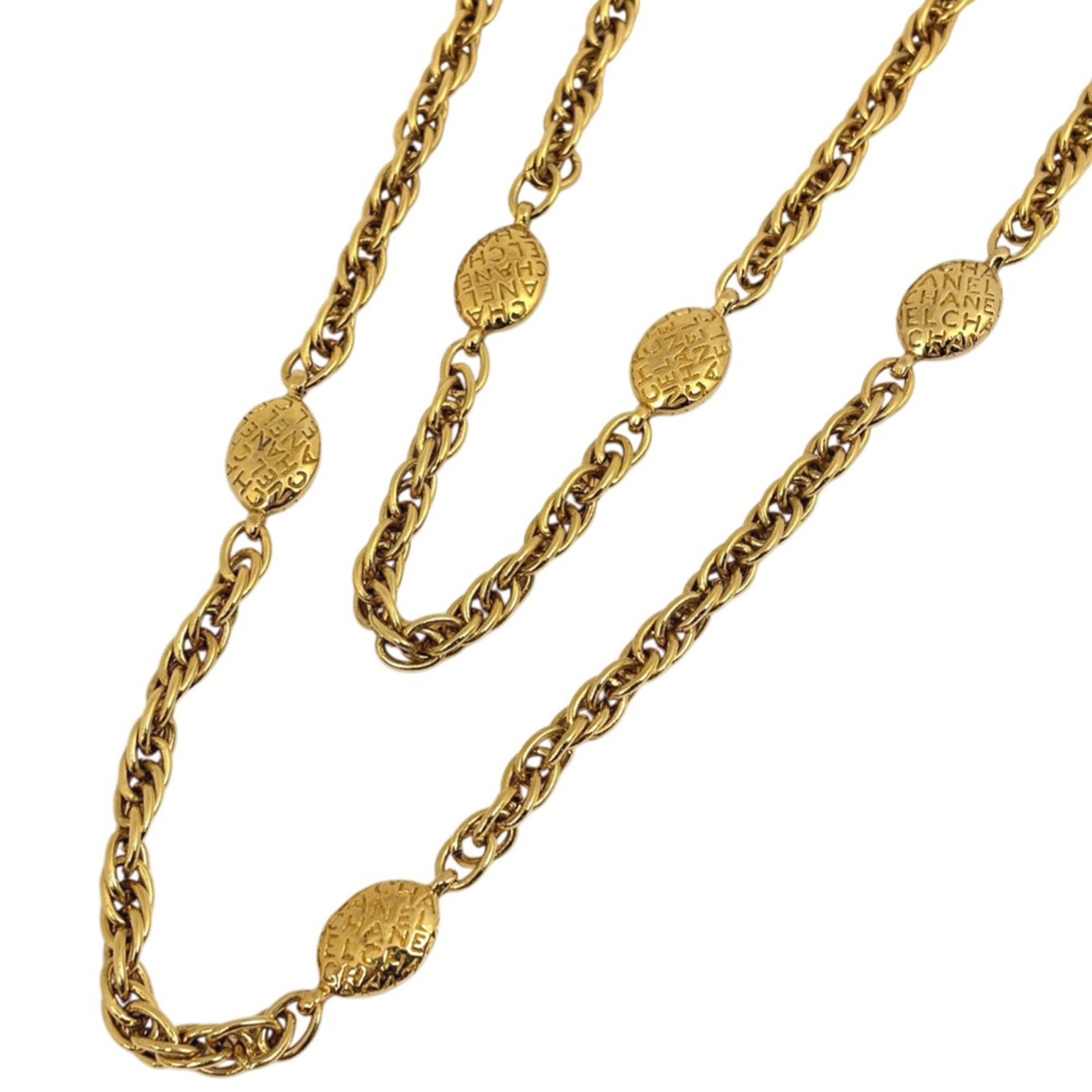 GP Gold Long Chanel Logo Chain Necklace for Women: GP Gold Long Chanel Logo Chain Necklace for Women Elevate your style with the iconic GP Gold Long Chanel Logo Chain Necklace, a timeless piece that combines classic elegance with sophisticated sophist