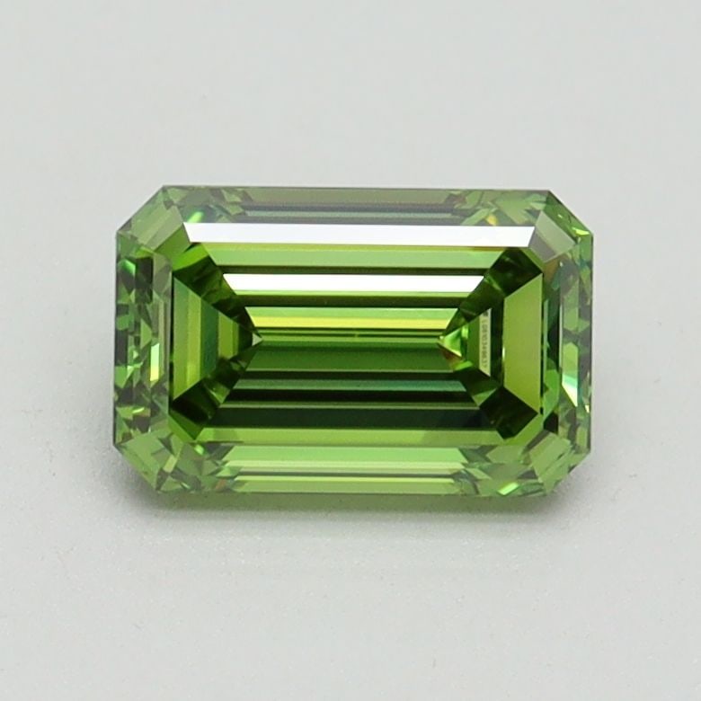 Loose Lab Diamond - IGI Emerald 1.03ct Fancy Vivid Green VVS2: Loose Lab Diamond - IGI Emerald 1.03ct Fancy Vivid Green VVS2 Experience the breathtaking beauty of a lab-grown diamond, certified by IGI as a Fancy Vivid Green Emerald with exceptional clarity and po