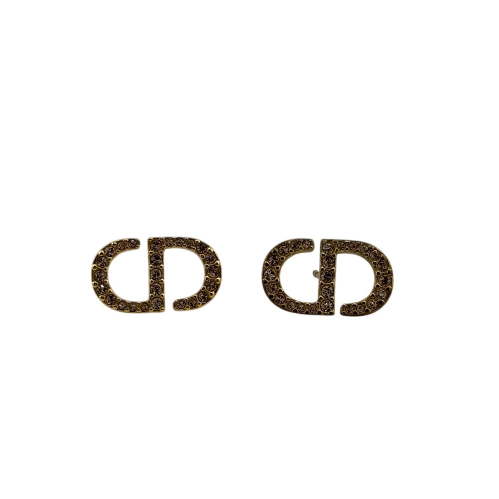 Earrings Christian Dior Stud: Earrings Christian Dior Stud Elevate your style with these stunning Christian Dior stud earrings, featuring intricate gold details and sparkling rhinestones that add a touch of luxury to any outfit. W