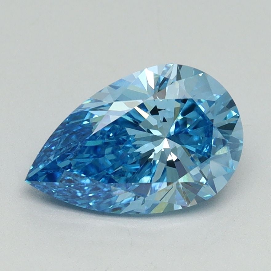 Loose Lab Diamond - IGI Pear 1.52ct Fancy Vivid Blue VVS2: Loose Lab Diamond - IGI Pear 1.52ct Fancy Vivid Blue VVS2 Experience the unparalleled beauty of a lab-grown diamond, certified by the International Gemological Institute (IGI) as a Fancy Vivid Blue, V
