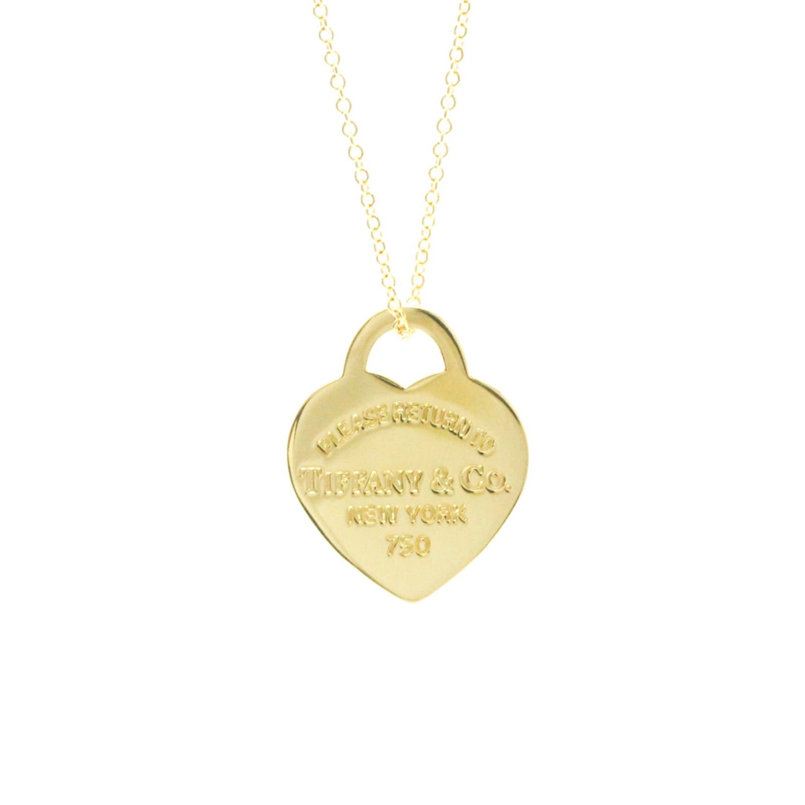 Tiffany Return To Necklace Yellow Gold (18K) No Stone Women, Men Fashion Pendant (Gold): Tiffany Return To Necklace Yellow Gold (18K) No Stone Women, Men Fashion Pendant (Gold) A timeless piece of fashion, this 18K yellow gold Tiffany Return to Necklace pendant is a stylish and elegant ac