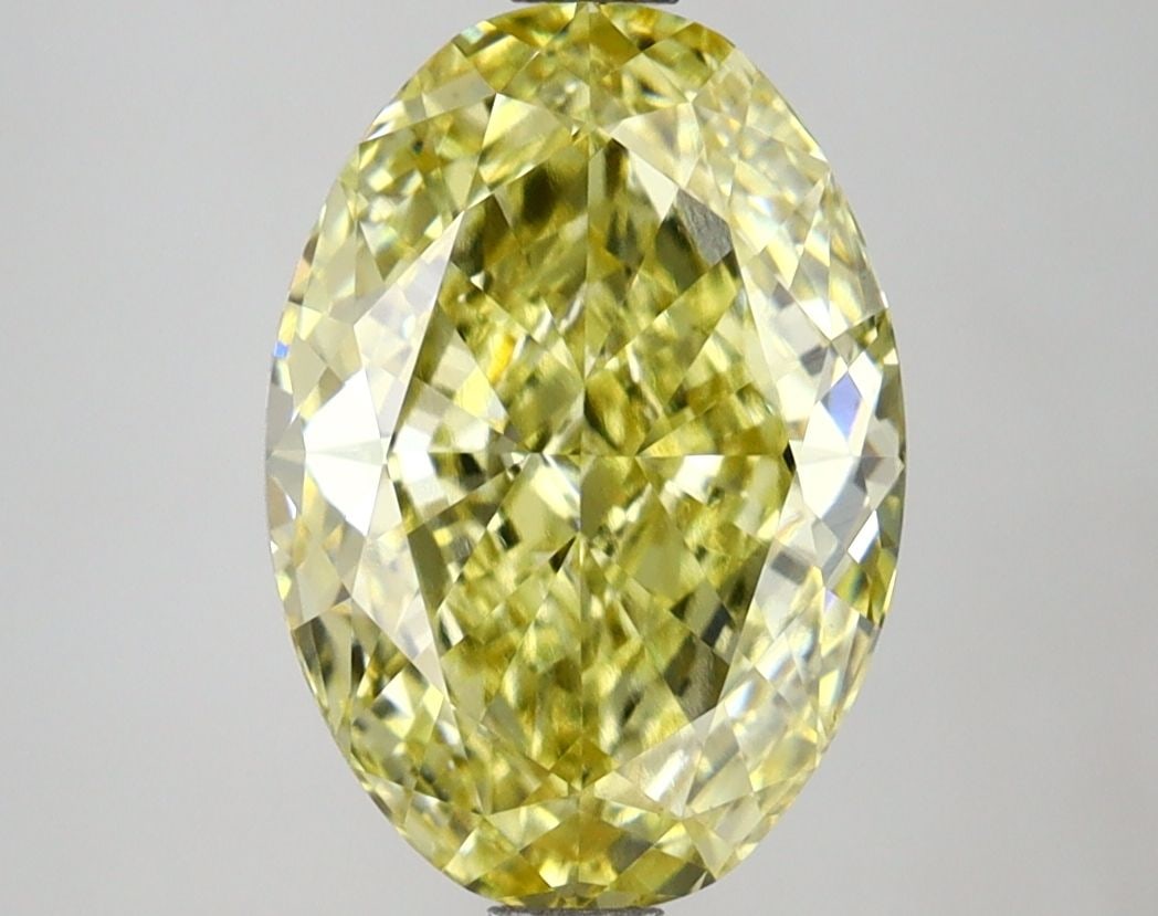IGI Oval 3.09ct Fancy Intense Yellow VVS2 Loose Lab Diamond: IGI Oval 3.09ct Fancy Intense Yellow VVS2 Loose Lab Diamond Experience the vibrant beauty of nature in a lab-grown diamond, certified by IGI as Fancy Intense Yellow with exceptional clarity (VVS2) and