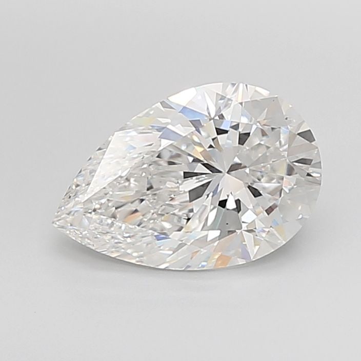 Loose Lab Diamond - IGI Pear 3.24ct E VVS2: Loose Lab Diamond - IGI Pear 3.24ct E VVS2 A rare and stunning lab-grown diamond, this 3.24ct pear-shaped gem boasts exceptional clarity (VVS2) and color (E), with a flawless polish and symmetry.