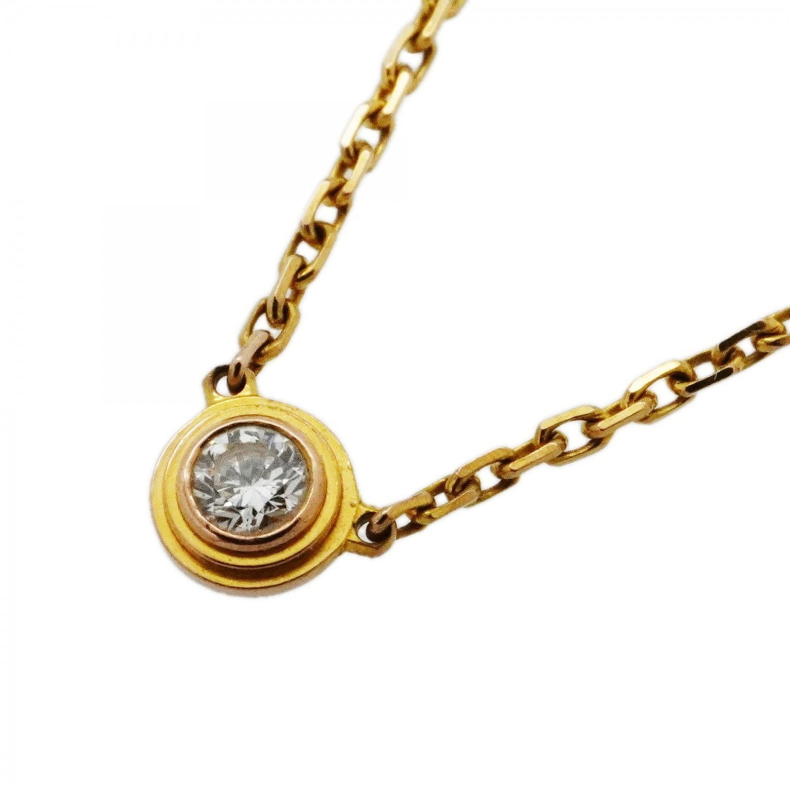 Women Cartier Amour XS 1PD Necklace in 18K Pink Gold with Diamonds for: Women Cartier Amour XS 1PD Necklace in 18K Pink Gold with Diamonds for A stunning Cartier Amour XS 1PD necklace in 18K pink gold, adorned with sparkling diamonds, adds a touch of timeless elegance to