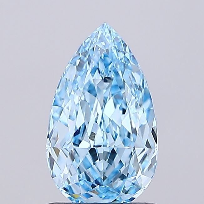 Loose Lab Diamond - IGI Pear 1.14ct Fancy Vivid Blue VVS2: Loose Lab Diamond - IGI Pear 1.14ct Fancy Vivid Blue VVS2 Experience the unparalleled beauty of a lab-grown diamond, certified by the International Gemological Institute (IGI) as Fancy Vivid Blue,