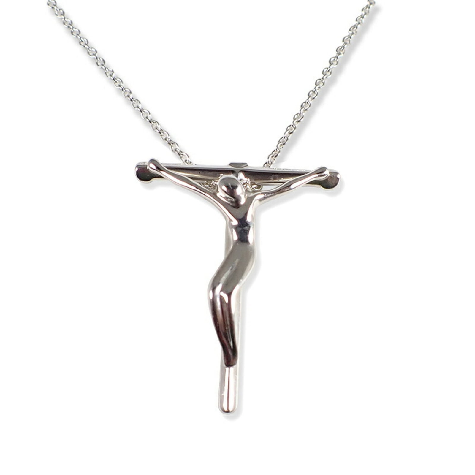 Necklace TIFFANY 925 Rosary Pendant: Necklace TIFFANY 925 Rosary Pendant A beautiful Tiffany sterling silver rosary pendant adorns the delicate neck, its 925 hallmark signifying exceptional quality and craftsmanship. The elegant design s