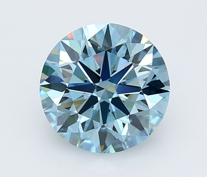 IGI Round 3.03ct Fancy Vivid Blue VVS2 Ideal Loose Lab Diamond: IGI Round 3.03ct Fancy Vivid Blue VVS2 Ideal Loose Lab Diamond Experience the breathtaking beauty of a lab-grown Fancy Vivid Blue diamond, certified by IGI as 3.03ct in size and boasting exceptional c