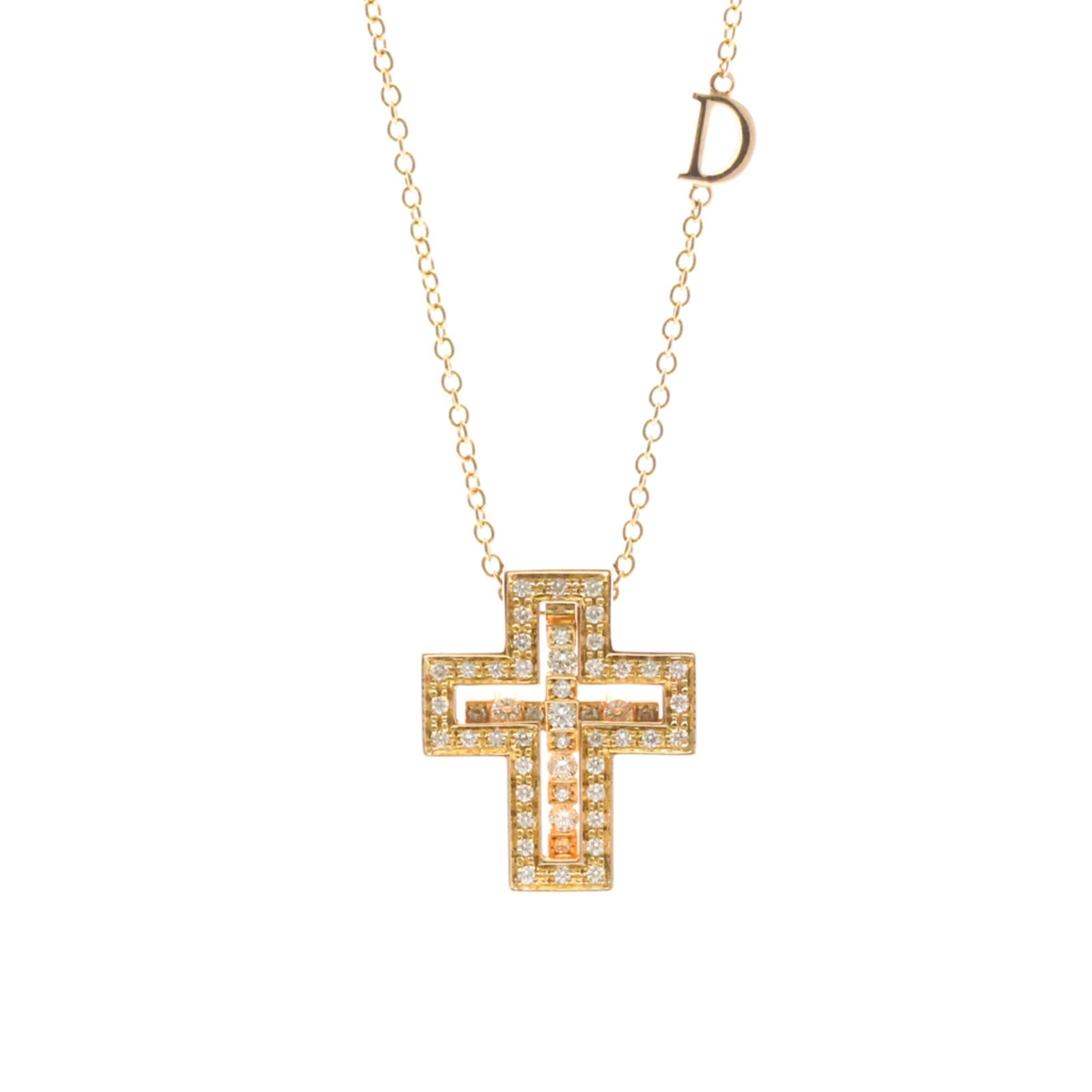 Damiani Belle Epoque Cross Diamond Necklace Pink Gold (18K) Men, Women Fashion Pendant (Pink Gold): Damiani Belle Epoque Cross Diamond Necklace Pink Gold (18K) Men, Women Fashion Pendant (Pink Gold) Elevate your style with the Damiani Belle Epoque Cross Diamond Necklace, a stunning 18K pink gold pen