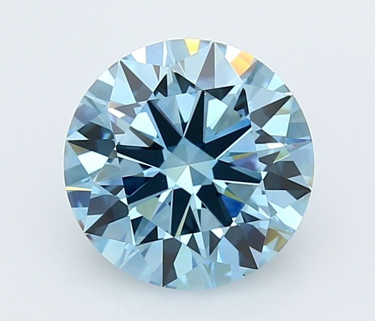 IGI Round 3.21ct Fancy Vivid Blue VVS1 Ideal Loose Lab Diamond: IGI Round 3.21ct Fancy Vivid Blue VVS1 Ideal Loose Lab Diamond Experience the breathtaking beauty of a lab-grown Fancy Vivid Blue diamond, certified by IGI and boasting exceptional clarity (VVS1) and