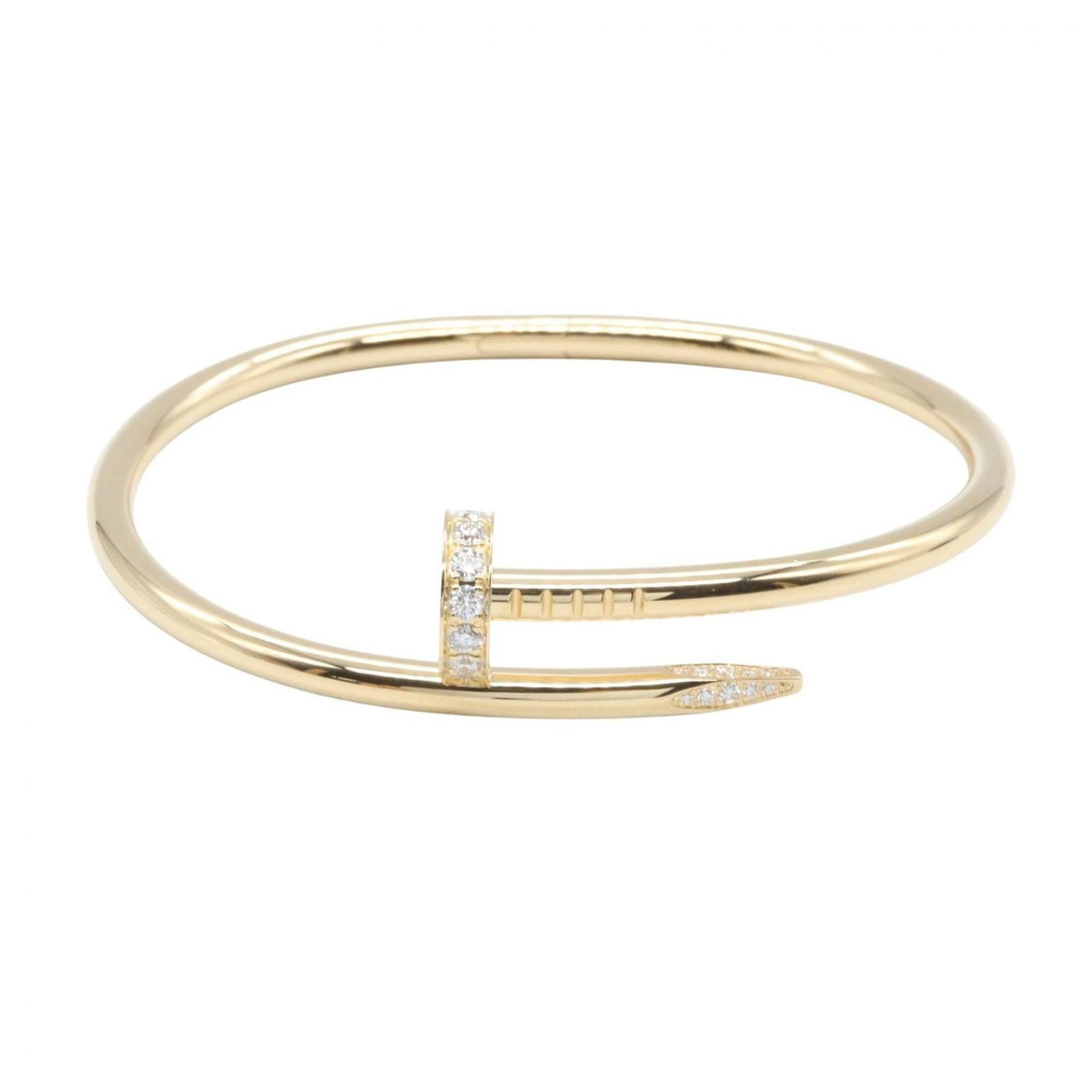 Cartier 18k Yellow Gold Bangle: Cartier 18k Yellow Gold Bangle Elevate your style with this stunning Cartier 18k yellow gold bangle, boasting sleek lines and classic sophistication. Made from high-quality 18k yellow gold, this beaut
