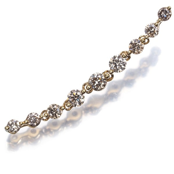 Gold Gstv Pendant Brown Diamond 0.50Ct 9P Drop 2Way 18K 750 Yellow: Gold Gstv Pendant Brown Diamond 0.50Ct 9P Drop 2Way 18K 750 Yellow A stunning 18k yellow gold pendant showcases a beautiful 0.50ct brown diamond, expertly crafted with a unique 9-point setting that ad