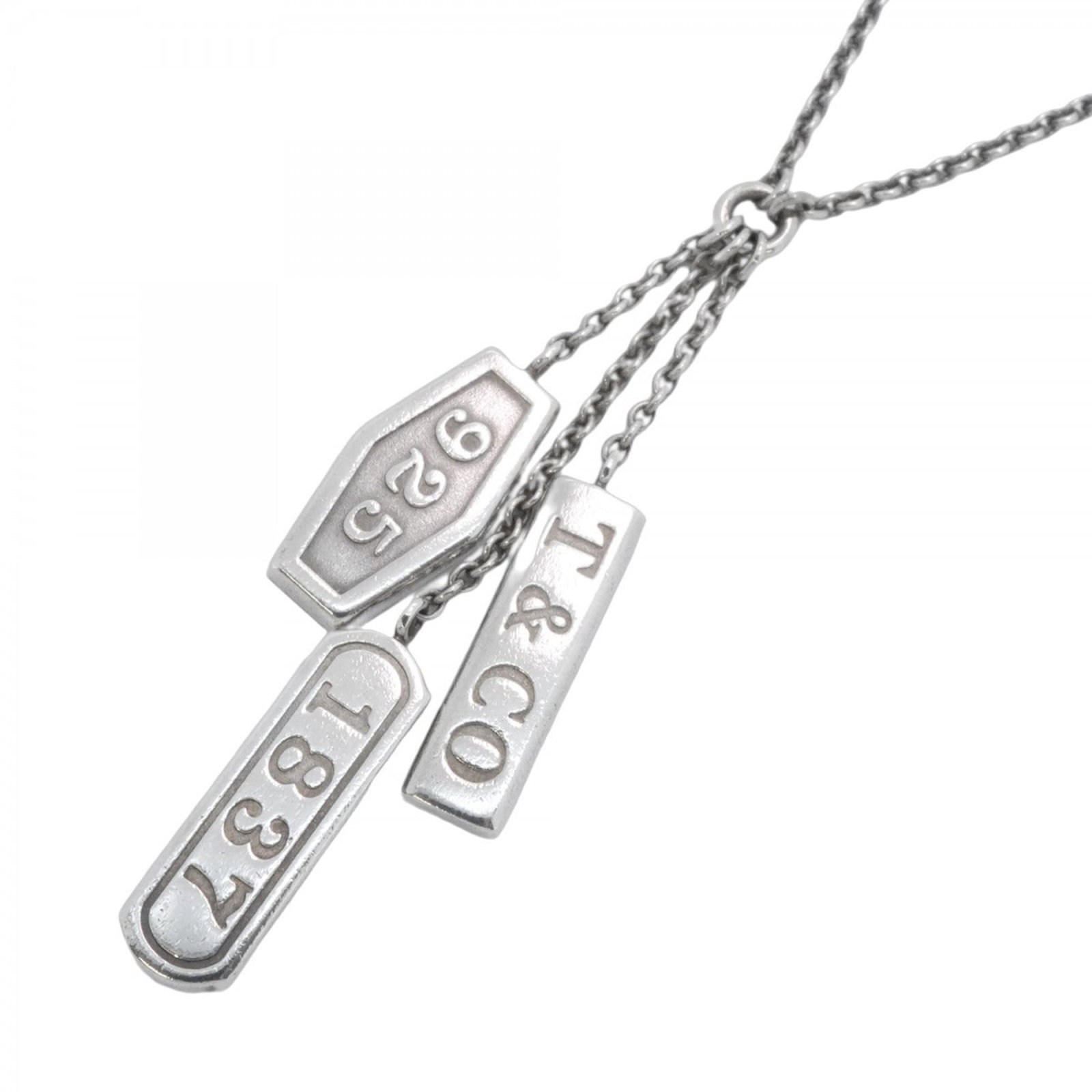 P2178447 - Tiffany Element 1837 Necklace - 925 Sterling Silver - Women's: P2178447 - Tiffany Element 1837 Necklace - 925 Sterling Silver - Women's A stunning Tiffany Element 1837 necklace in sterling silver, this elegant piece boasts a classic design with intricate details.