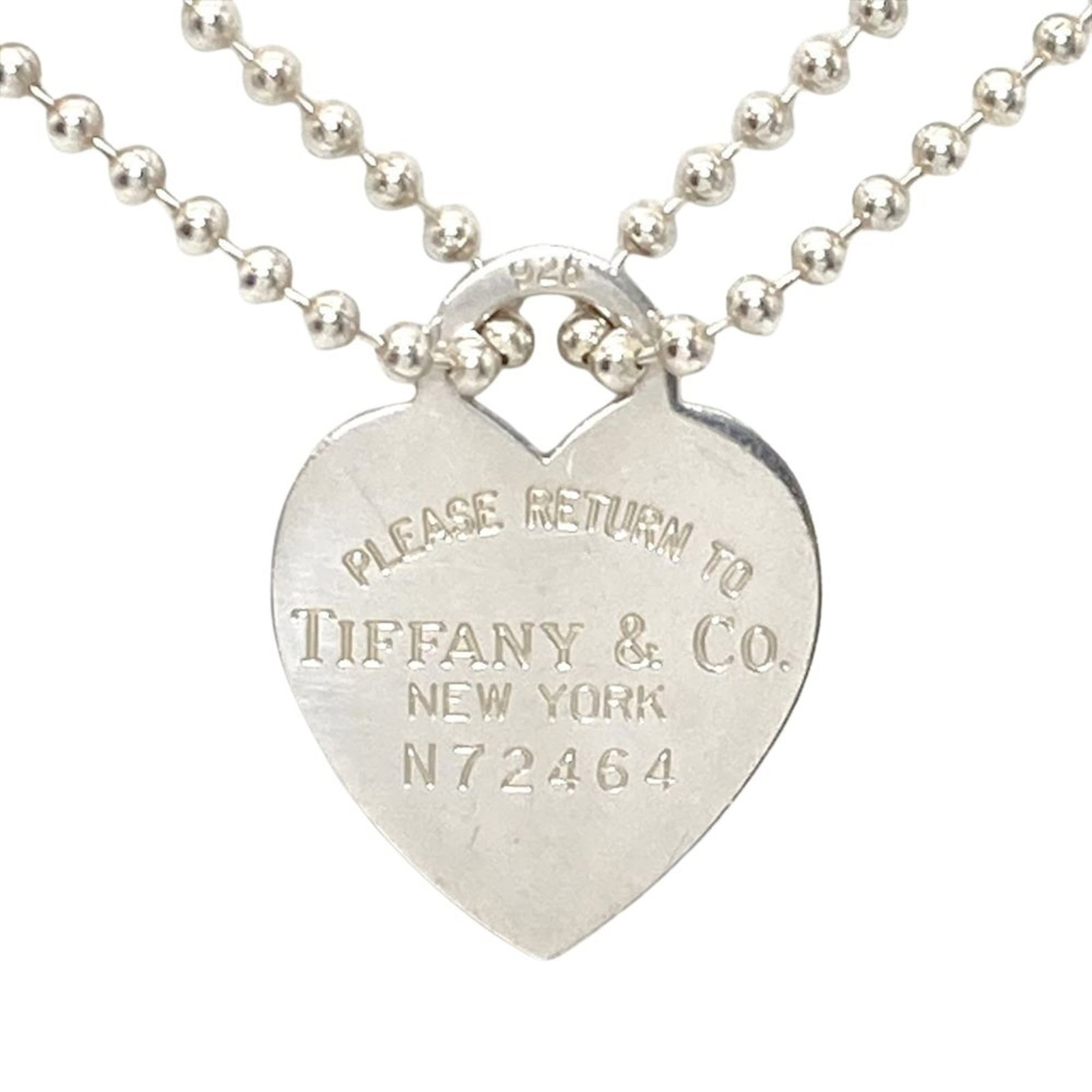 Women's - Tiffany & Co. Return to Heart Tag Long Necklace - SV925 - 20.5g - Silver - Ball Chain: Women's - Tiffany & Co. Return to Heart Tag Long Necklace - SV925 - 20.5g - Silver - Ball Chain Elegant and sophisticated, the Tiffany & Co. Return to Heart Tag Long Necklace is a timeless piece that