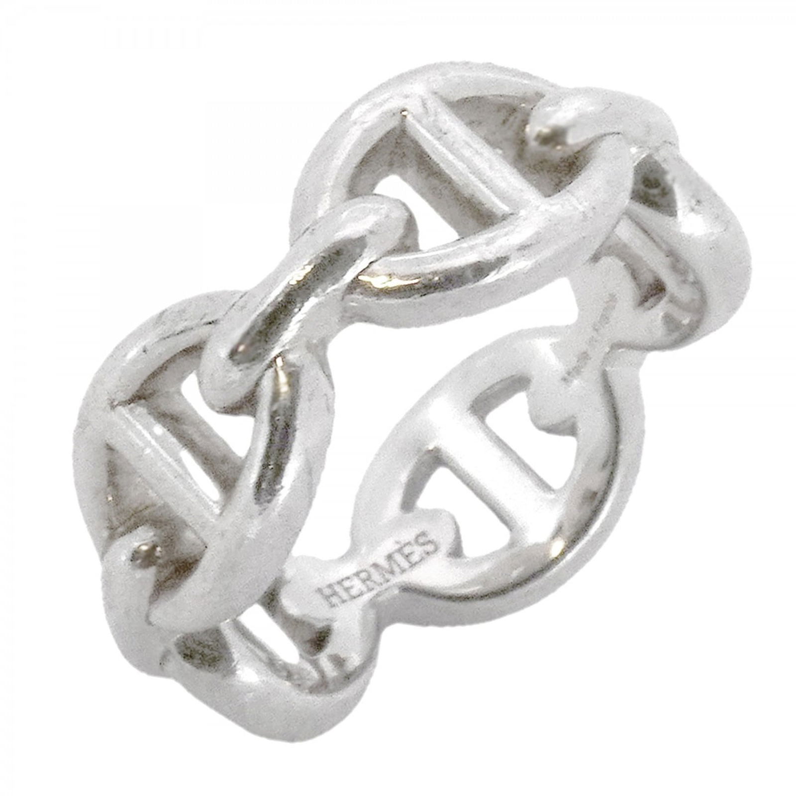 Hermes Silver 925 Band Ring: Hermes Silver 925 Band Ring A stunning silver band ring from the iconic French fashion house Hermes, crafted with 925 sterling silver and boasting a sleek, modern design that adds a touch of sophistic