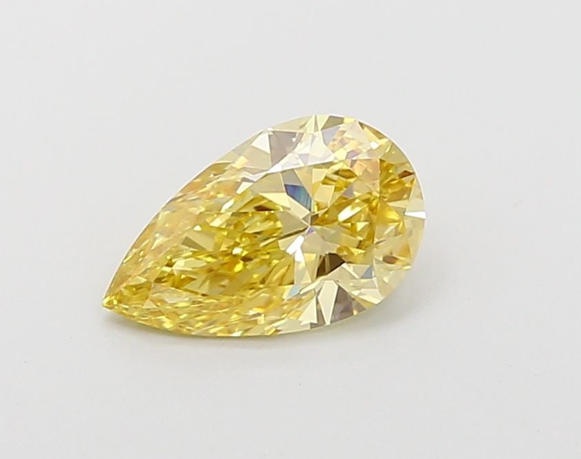Loose Lab Diamond - IGI Pear 1.07ct Fancy Intense Yellow VVS2: Loose Lab Diamond - IGI Pear 1.07ct Fancy Intense Yellow VVS2 Experience the vibrant warmth of a genuine lab-grown diamond, boasting an intense yellow hue that shines with clarity and precision. This