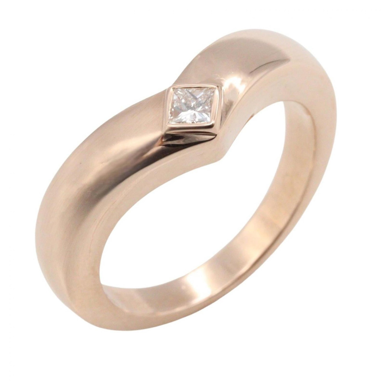 Pink Gold 18k Cartier Band Ring: Pink Gold 18k Cartier Band Ring Elevate your style with this stunning 18k pink gold Cartier band ring, boasting a sleek and sophisticated design that exudes luxury. Its clear crystal adds a touch of e