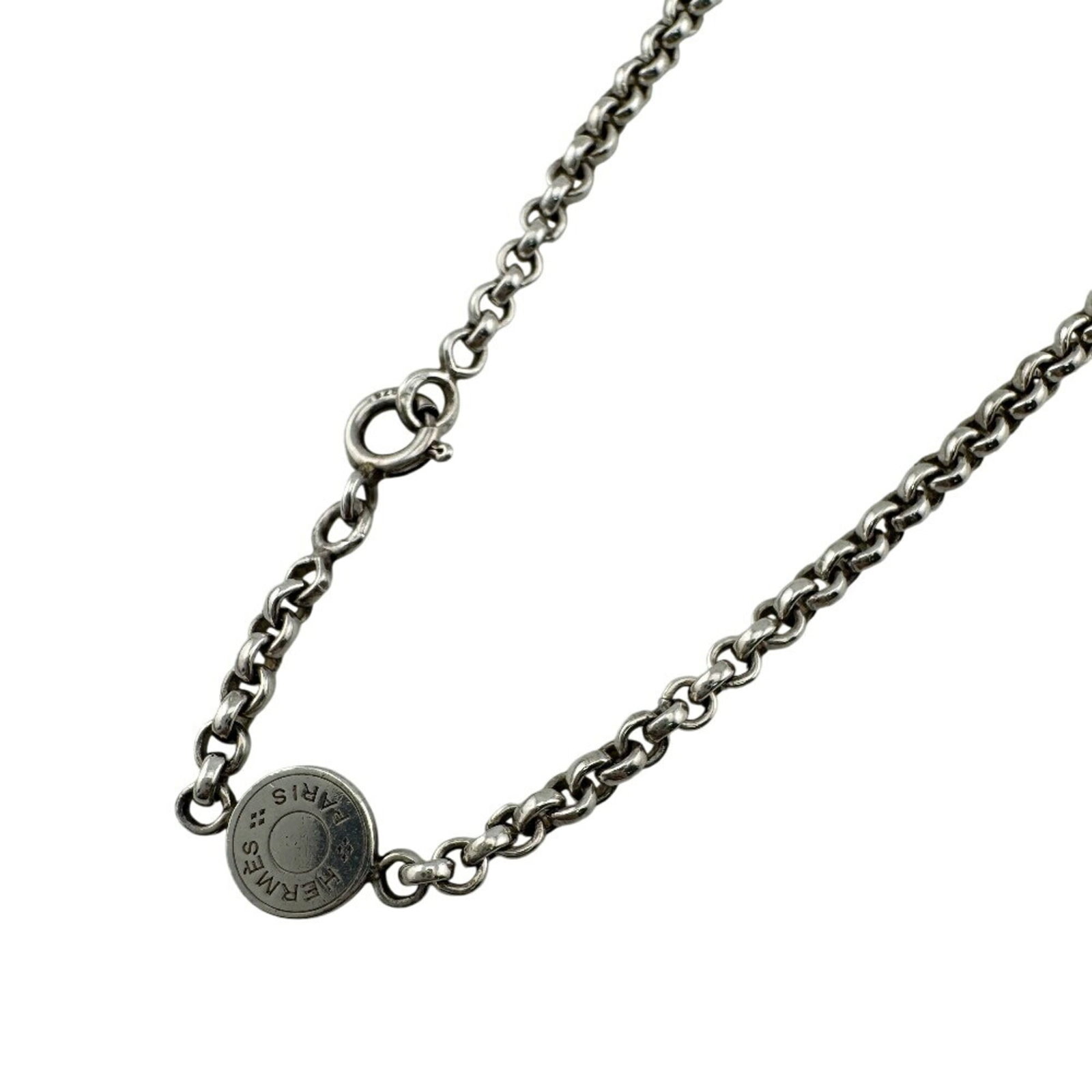 Hermes Mini Silver 925 Necklace Chain for Women: Hermes Mini Silver 925 Necklace Chain for Women Elevate your everyday style with the iconic Hermes Mini Silver 925 Necklace Chain, perfect for adding a touch of luxury to any outfit. This sterling sil