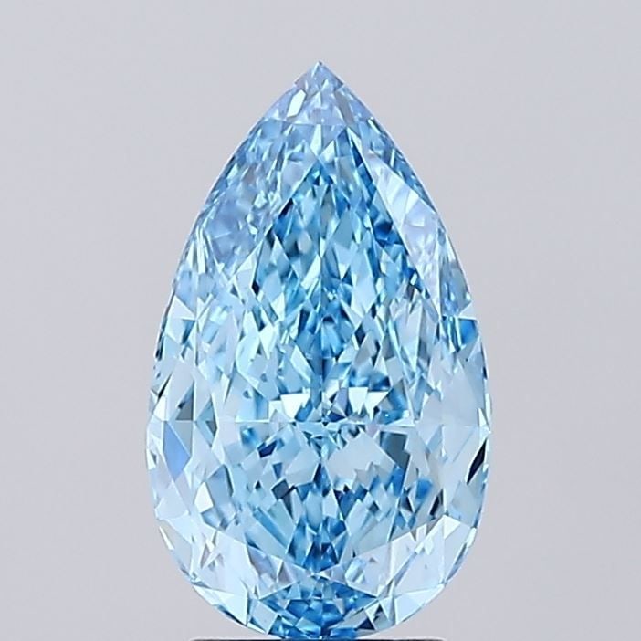 Loose Lab Diamond - IGI Pear 3.02ct Fancy Vivid Blue VVS2: Loose Lab Diamond - IGI Pear 3.02ct Fancy Vivid Blue VVS2 Experience the rare beauty of a lab-grown Fancy Vivid Blue diamond, certified by IGI and boasting exceptional clarity (VVS2) and polish (EX).