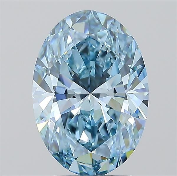 IGI Oval 2.51ct Fancy Intense Blue VVS1 Loose Lab Diamond: IGI Oval 2.51ct Fancy Intense Blue VVS1 Loose Lab Diamond Experience the breathtaking beauty of a Fancy Intense Blue diamond, one of the rarest and most coveted colors in nature. This exquisite 2.51ct