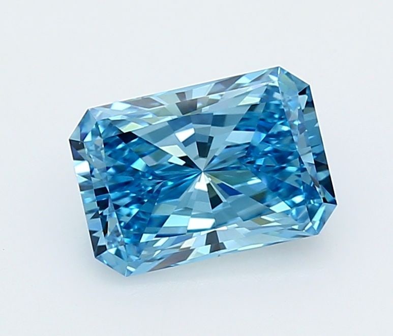 IGI Radiant 2.01ct Fancy Vivid Blue VVS2 Loose Lab Diamond: IGI Radiant 2.01ct Fancy Vivid Blue VVS2 Loose Lab Diamond Experience the breathtaking beauty of a Fancy Vivid Blue diamond, one of the rarest and most coveted colors in nature. This exquisite 2.01ct