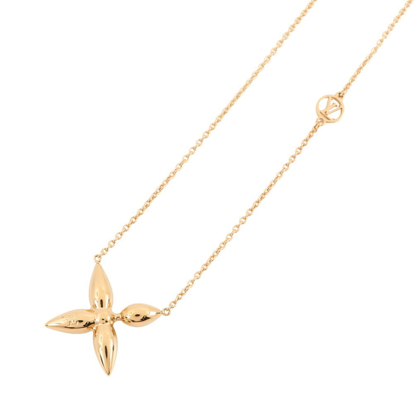 Louis Vuitton Collier Louisette Necklace: Louis Vuitton Collier Louisette Necklace Elevate your style with the iconic Louis Vuitton Collier Louisette Necklace, boasting 16mm x 16mm gold plating pendant and adjustable chain that fits necks fro