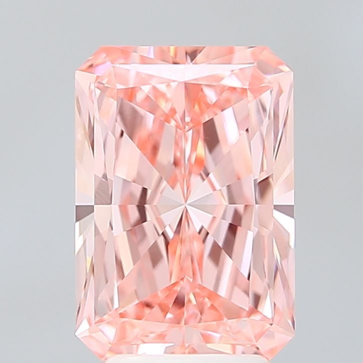 IGI Radiant 4.01ct Fancy Vivid Pink VVS2 Loose Lab Diamond: IGI Radiant 4.01ct Fancy Vivid Pink VVS2 Loose Lab Diamond Experience the rare beauty of a Fancy Vivid Pink diamond, one of the most coveted colors in the world of gemstones. This stunning 4.01ct