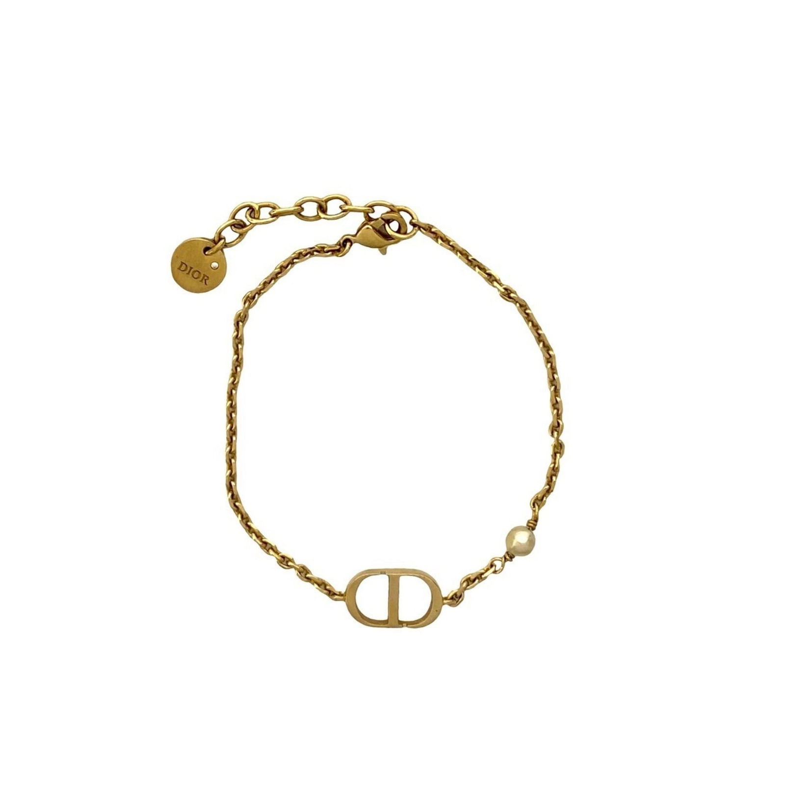Plating Christian Dior Charm Bracelet Gold: Plating Christian Dior Charm Bracelet Gold Elevate your style with the iconic Christian Dior charm bracelet, now available in gold plating. This 16-19cm length charm bracelet boasts a touch of luxury