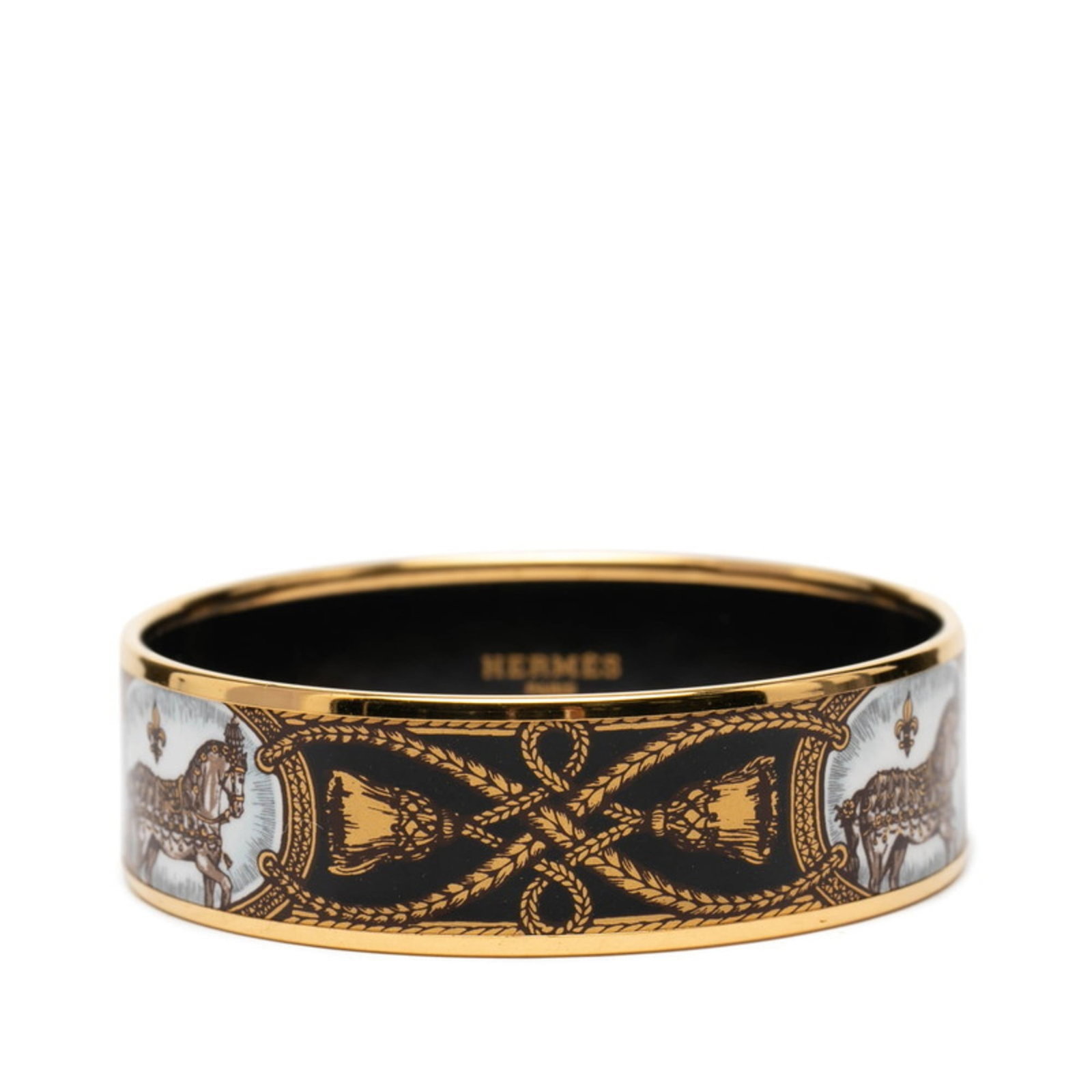 Bracelet Hermes Charm: Bracelet Hermes Charm A sleek and sophisticated accessory for the modern woman, this Hermes charm bracelet boasts a timeless design with a touch of luxury. With its 20cm length and versatile black and