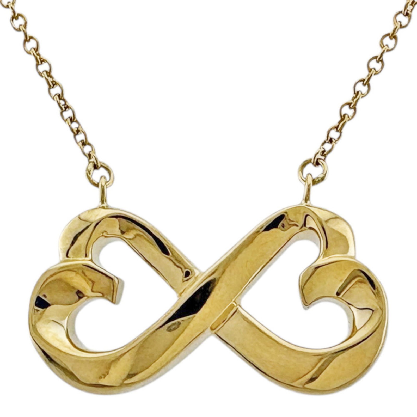 Tiffany & Co. Double Loving Heart Necklace, 18k Gold, Women's, Pre-owned (1 of 8)