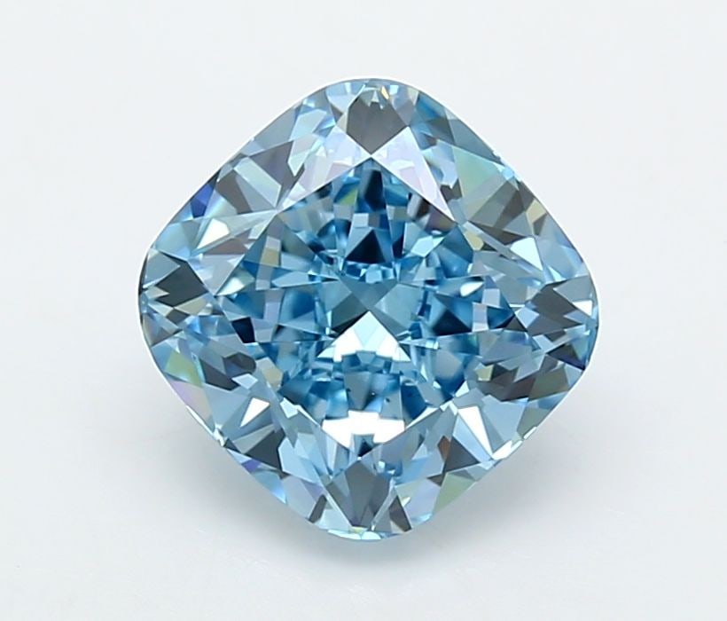 Loose Lab Diamond - IGI Cushion Modified 3.24ct Fancy Vivid Blue VVS1: Loose Lab Diamond - IGI Cushion Modified 3.24ct Fancy Vivid Blue VVS1 Experience the rare beauty of a lab-grown Fancy Vivid Blue diamond, certified by the International Gemological Institute (IGI) as