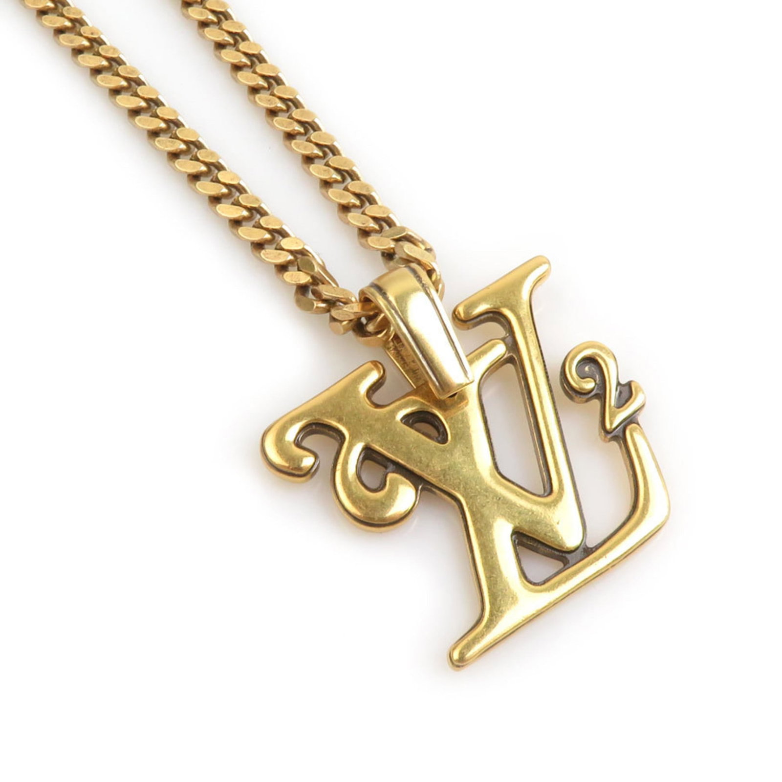 Louis Vuitton Collier Squared Necklace in LV Metal Gold for Men, MP2692, Free Shipping: Louis Vuitton Collier Squared Necklace in LV Metal Gold for Men, MP2692, Free Shipping Elevate your style with the iconic Louis Vuitton Collier Squared Necklace, crafted from durable LV Metal Gold tha