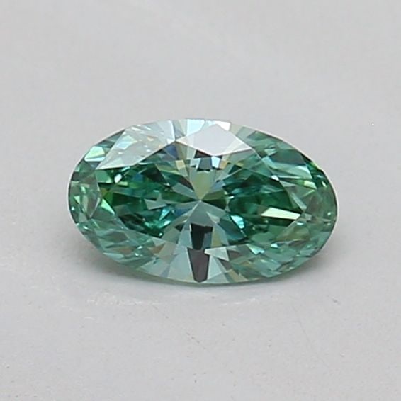 IGI Oval 0.17ct Fancy Vivid Green VVS2 Loose Lab Diamond (1 of 1)