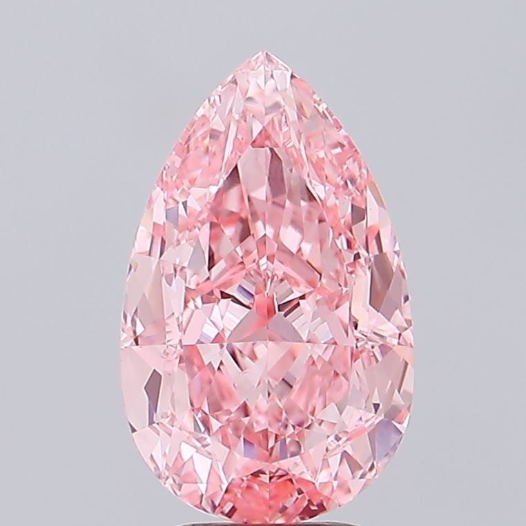 Loose Lab Diamond - IGI Pear 5.04ct Fancy Vivid Pink VVS2: Loose Lab Diamond - IGI Pear 5.04ct Fancy Vivid Pink VVS2 Experience the rare beauty of a lab-grown diamond, boasting an exceptional 5.04 carat Fancy Vivid Pink color and VVS2 clarity. This exquisite