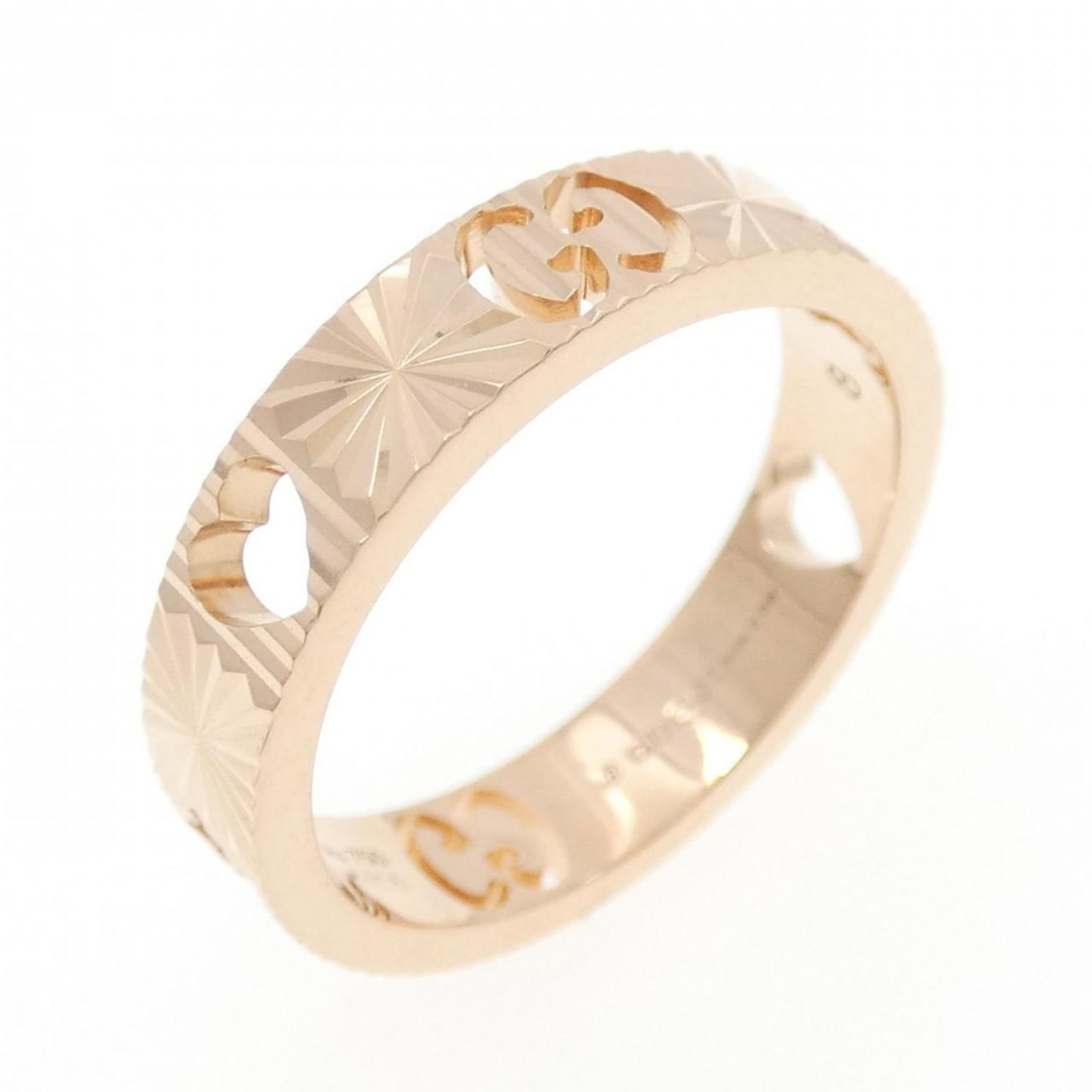 Pink Gold 18k Gucci Band Ring: Pink Gold 18k Gucci Band Ring Elevate your style with this stunning Pink Gold 18k Gucci band ring, crafted from luxurious 18k pink gold and boasting a sleek, sophisticated design that exudes elegance.