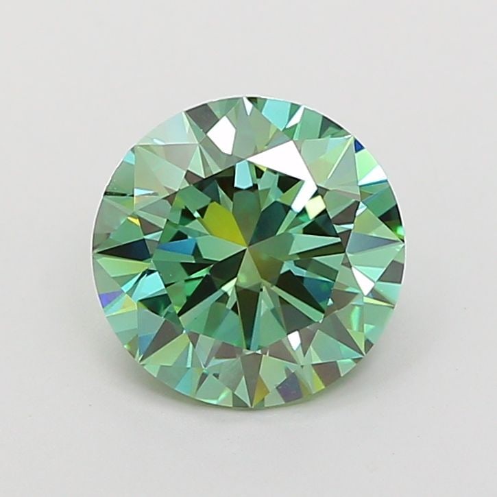 IGI Round 3.01ct Fancy Vivid Green VVS2 Loose Lab Diamond: IGI Round 3.01ct Fancy Vivid Green VVS2 Loose Lab Diamond Experience the rare beauty of a Fancy Vivid Green lab-grown diamond, certified by IGI as 3.01ct in size and boasting exceptional clarity (VVS2