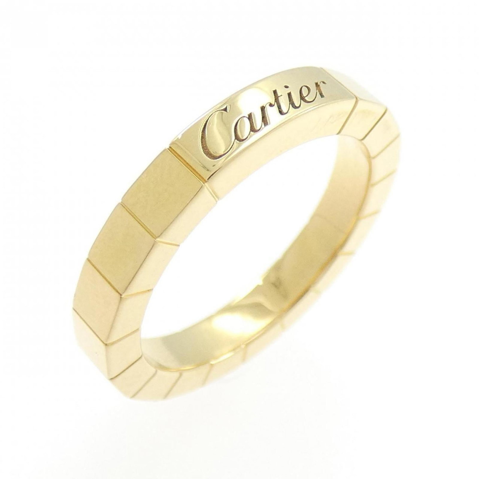 Cartier 18k Yellow Gold Band Ring: Cartier 18k Yellow Gold Band Ring A stunning Cartier band ring in 18k yellow gold, perfect for adding a touch of elegance to any outfit. With its classic design and high-quality craftsmanship, this ri