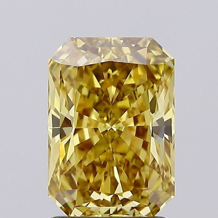 IGI Radiant 1.66ct Fancy Vivid Brownish Yellow VVS2 Loose Lab Diamond: IGI Radiant 1.66ct Fancy Vivid Brownish Yellow VVS2 Loose Lab Diamond Experience the beauty of nature with this stunning 1.66ct Fancy Vivid Brownish Yellow VVS2 Loose Lab Diamond, certified by IGI