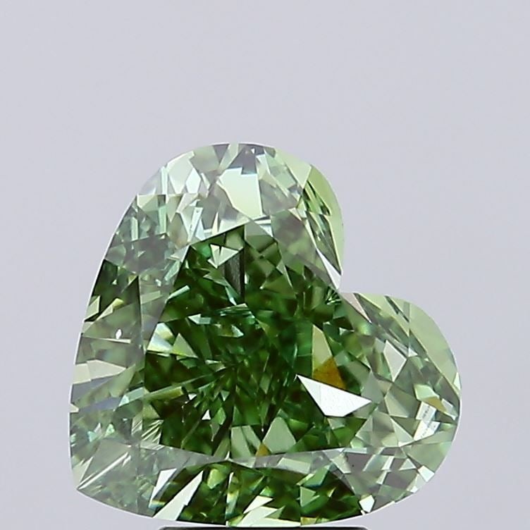 Loose Lab Diamond - IGI Heart 4.87ct Fancy Vivid Green VVS2: Loose Lab Diamond - IGI Heart 4.87ct Fancy Vivid Green VVS2 Experience the rare beauty of a lab-grown diamond, certified by the International Gemological Institute (IGI) as Fancy Vivid Green with exce
