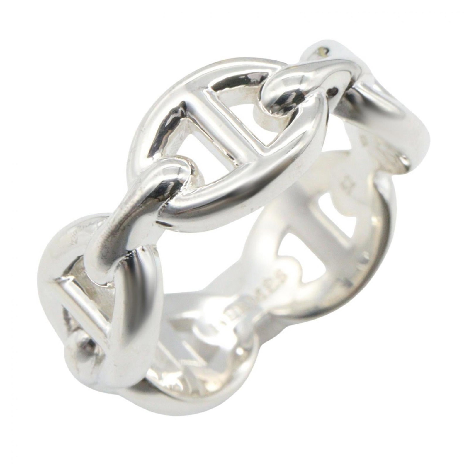 Hermes Silver 925 Band Ring: Hermes Silver 925 Band Ring Elevate your style with this stunning Hermes Silver 925 Band Ring, crafted from high-quality silver that shines with a subtle elegance. With its classic design and durable