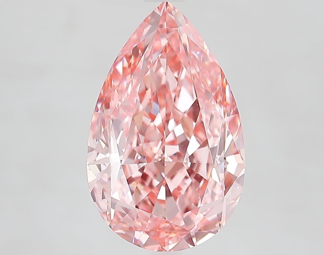 Loose Lab Diamond - IGI Pear 5.1ct Fancy Vivid Pink VVS2: Loose Lab Diamond - IGI Pear 5.1ct Fancy Vivid Pink VVS2 A stunning Fancy Vivid Pink lab diamond, certified by the International Gemological Institute (IGI), boasts exceptional clarity and polish