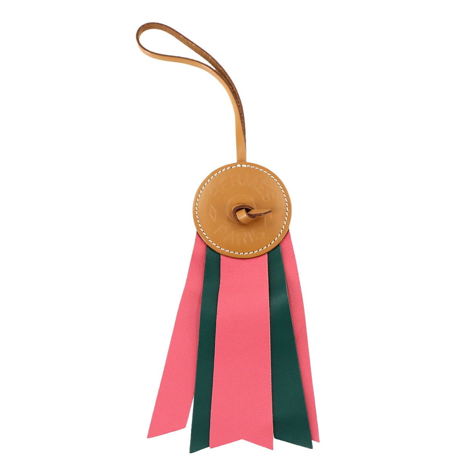 Hermes Agneau Milo Handbag Charm: Hermes Agneau Milo Handbag Charm A stunning Agneau Milo charm from the iconic French fashion house Hermes, adding a touch of elegance to any handbag or outfit with its sleek pink design and premium ma