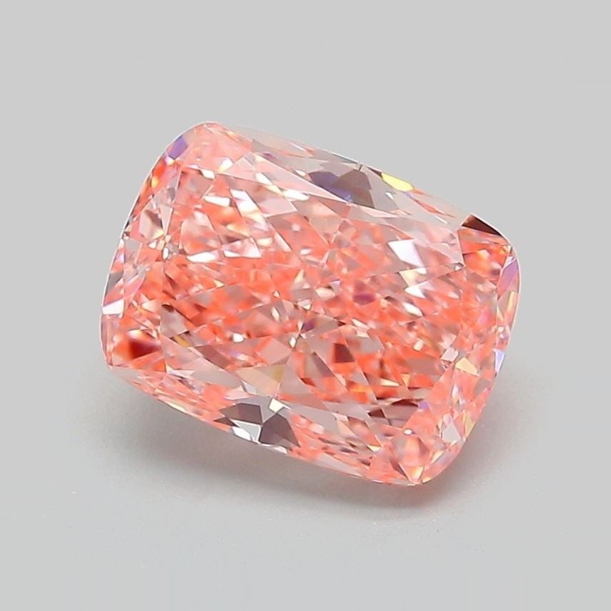 Vivid Pink VVS2 2.69ct Loose IGI Modified Fancy Cushion Lab Diamond: Vivid Pink VVS2 2.69ct Loose IGI Modified Fancy Cushion Lab Diamond A true gem for the discerning collector, this Vivid Pink VVS2 2.69ct lab diamond boasts an EX polish and symmetry, giving it a
