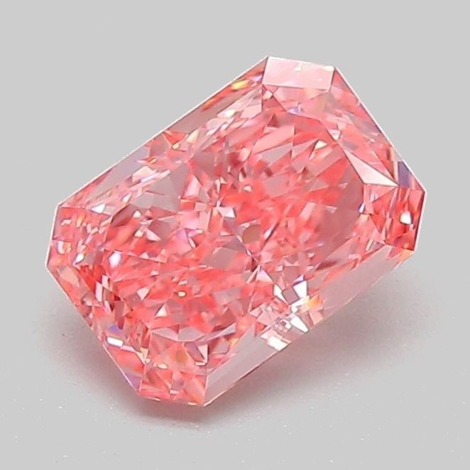 IGI Radiant 1.09ct Fancy Vivid Pink VVS2 Loose Lab Diamond: IGI Radiant 1.09ct Fancy Vivid Pink VVS2 Loose Lab Diamond Experience the rare beauty of a Fancy Vivid Pink diamond, one of the most coveted colors in the world of gemstones. This exquisite 1.09ct lab
