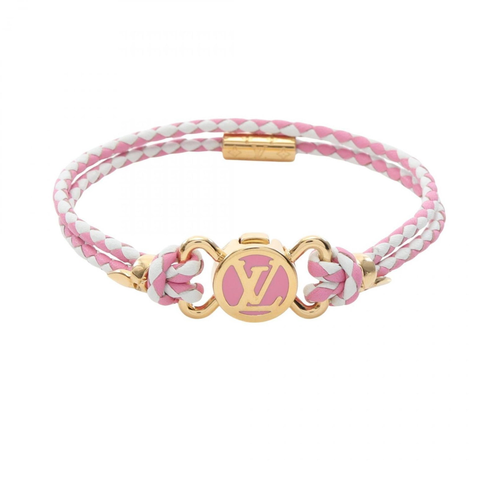 Leather - Louis Vuitton Charm Bracelet Gold Plating: Leather - Louis Vuitton Charm Bracelet Gold Plating Elevate your style with the iconic Louis Vuitton charm bracelet, boasting gold plating and supple leather details that add a touch of luxury to any