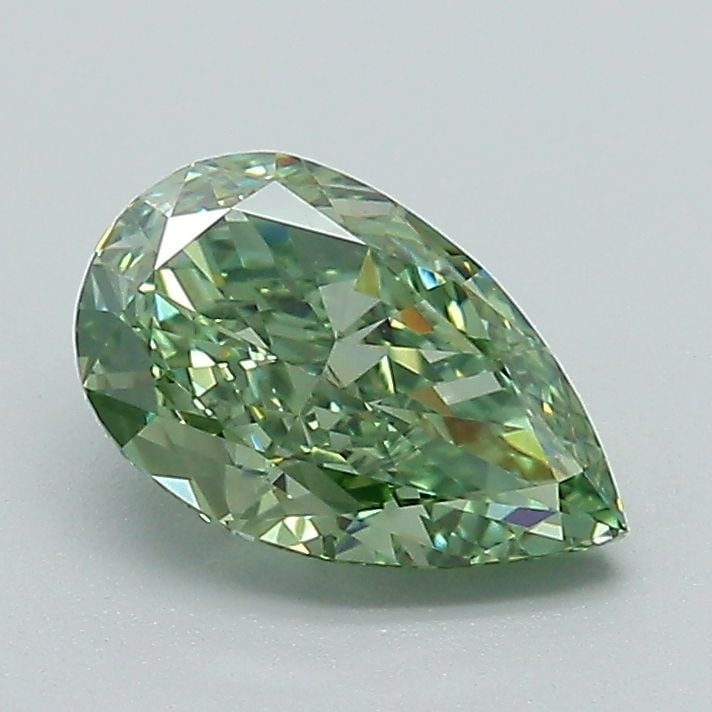 Loose Lab Diamond - IGI Pear 1.11ct Fancy Vivid Green VVS2: Loose Lab Diamond - IGI Pear 1.11ct Fancy Vivid Green VVS2 A rare and vibrant gem, this 1.11ct lab-grown diamond boasts an exceptional Fancy Vivid Green color, rivaling the finest emeralds in its