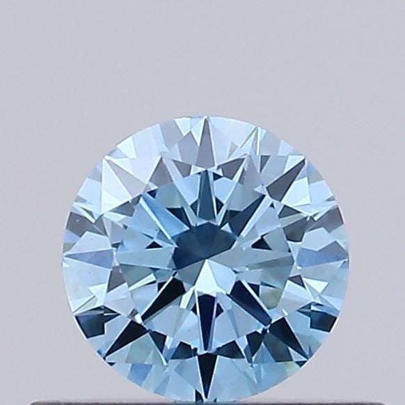 Loose Lab Diamond - Round 0.33ct Fancy Vivid Blue VVS2: Loose Lab Diamond - Round 0.33ct Fancy Vivid Blue VVS2 Experience the breathtaking beauty of a lab-grown diamond, certified Fancy Vivid Blue and boasting exceptional clarity and cut. This stunning