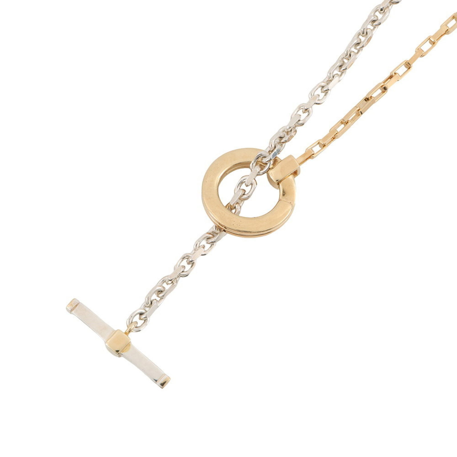 (754353) Bottega Veneta T-bar chain necklace in Ag925: (754353) Bottega Veneta T-bar chain necklace in Ag925 A sleek and sophisticated Bottega Veneta T-bar chain necklace, crafted from sterling silver 925, adds an understated touch of luxury to any outfit