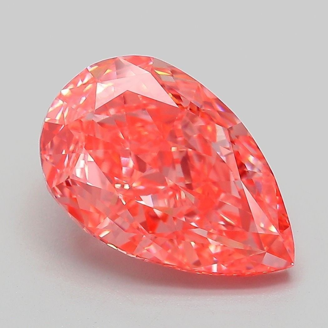 Loose Lab Diamond - IGI Pear 4.61ct Fancy Vivid Pink VVS2: Loose Lab Diamond - IGI Pear 4.61ct Fancy Vivid Pink VVS2 Experience the breathtaking beauty of a lab-grown diamond, certified by IGI as a Fancy Vivid Pink gemstone with exceptional clarity and polish