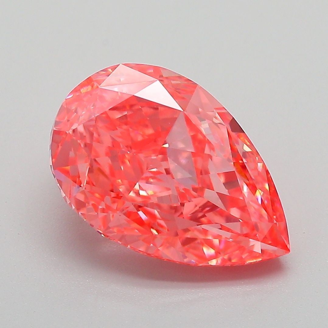 Loose Lab Diamond - IGI Pear 4.21ct Fancy Vivid Pink VVS2: Loose Lab Diamond - IGI Pear 4.21ct Fancy Vivid Pink VVS2 Experience the beauty of a lab-grown diamond, certified by the International Gemological Institute (IGI) as Fancy Vivid Pink, with