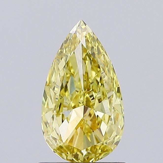 Loose Lab Diamond - IGI Pear 1.02ct Fancy Yellow VVS2: Loose Lab Diamond - IGI Pear 1.02ct Fancy Yellow VVS2 A rare and vibrant Fancy Yellow Lab Diamond, certified by the International Gemological Institute (IGI), boasts exceptional clarity (VVS2) and